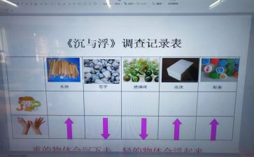 沉与浮的教案最新7篇